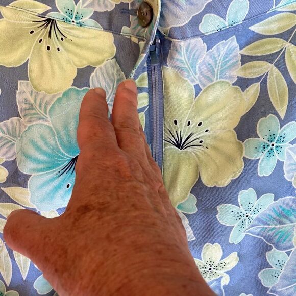 Tommy Bahama 100% Silk Tropical Print Pants Size 2 - Picture 6 of 11